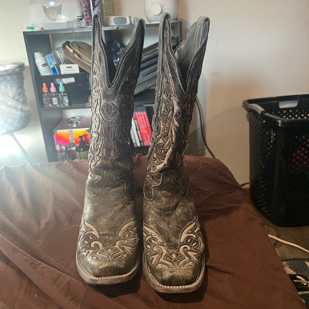 J.B. Dillon Black Western Boots